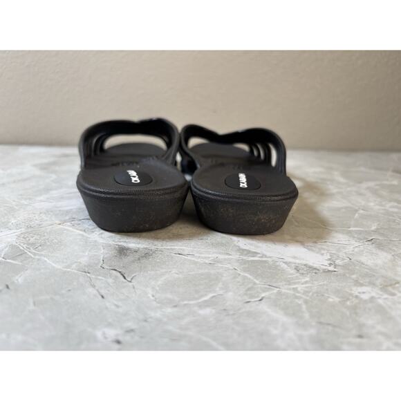 Okabashi Women's Venice Slide Sandal Size M L 8 9 Black Rubber Jelly Flip Flop‎ - Picture 4 of 8